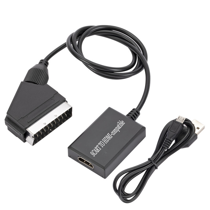SCART to HDMI ȣȯ  Wrugste Scart in HDMI Out HD 720P/1080P ġ HDTV DVD     